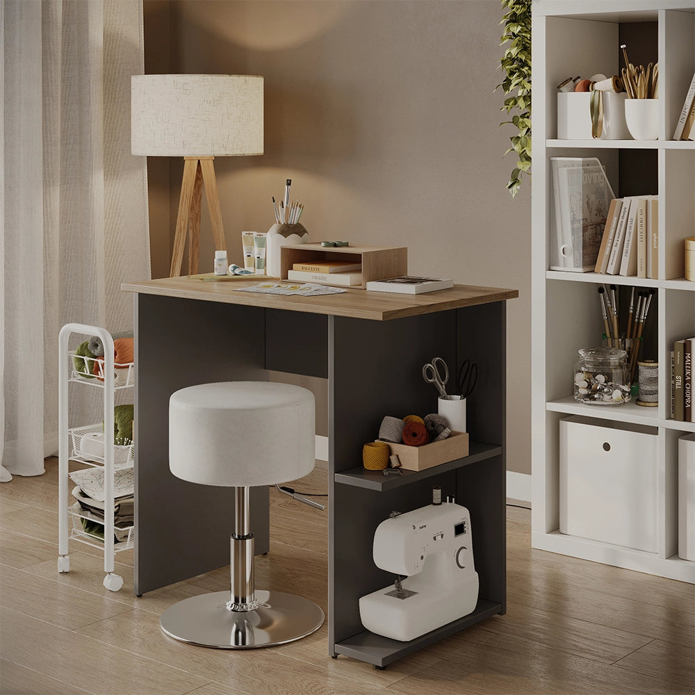 Vicco Scrivania con ripiani Antracite/Artisan 80 x 50 cm