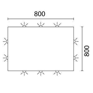 Lineabeta - Specchio LED Polaris 80x80cm luce ambientale con cornice grigia