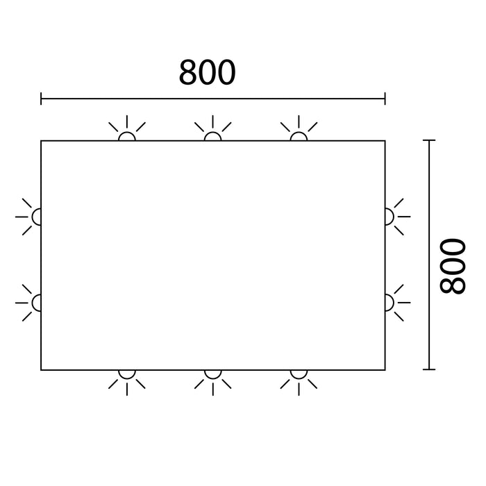 Lineabeta - Specchio LED Polaris 80x80cm luce ambientale con cornice grigia