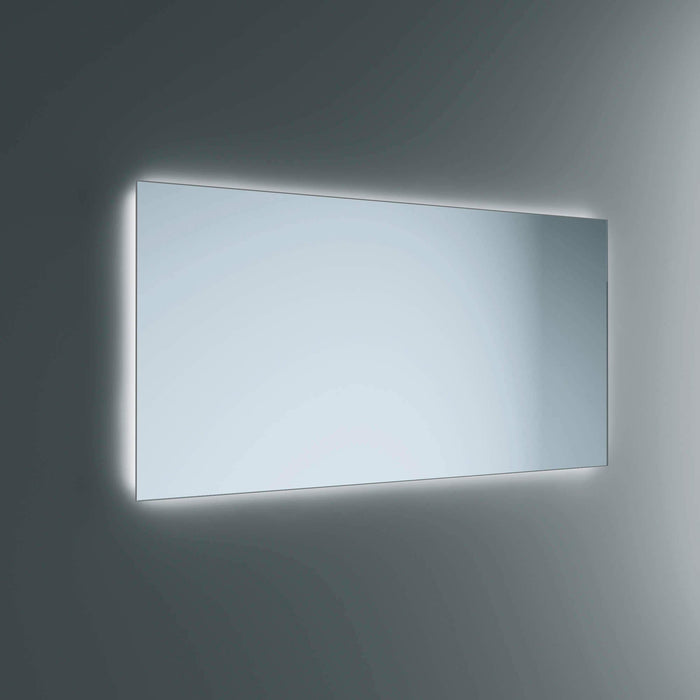 Lineabeta - Specchio LED Polaris 80x80cm con cornice grigia e antiappannamento
