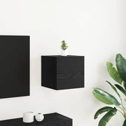 Mobile TV da parete Rovere Nero 30,5 x 30 x 30 cm 862576
