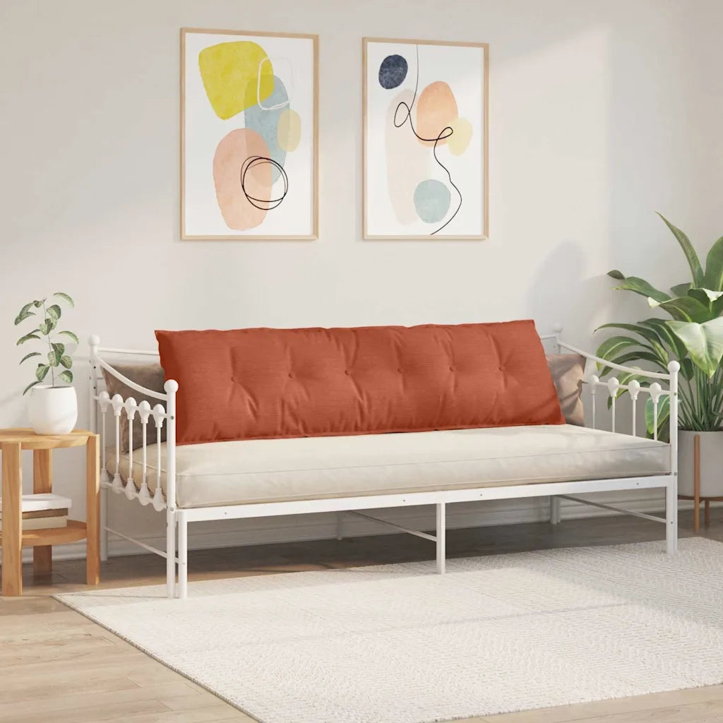 Cuscino per Schiena Rosso Arancio 180 x 50 cm Tessuto in Cords 42014958