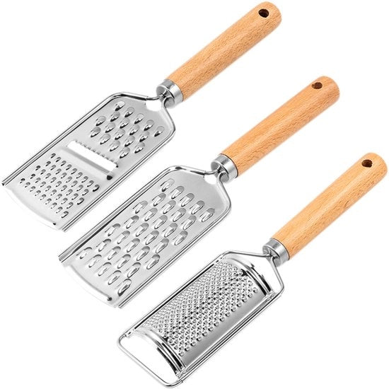 Raspia Multifunzionale per Verdure e Patate 3 in 1 con Manico Handicostruito per Formaggio