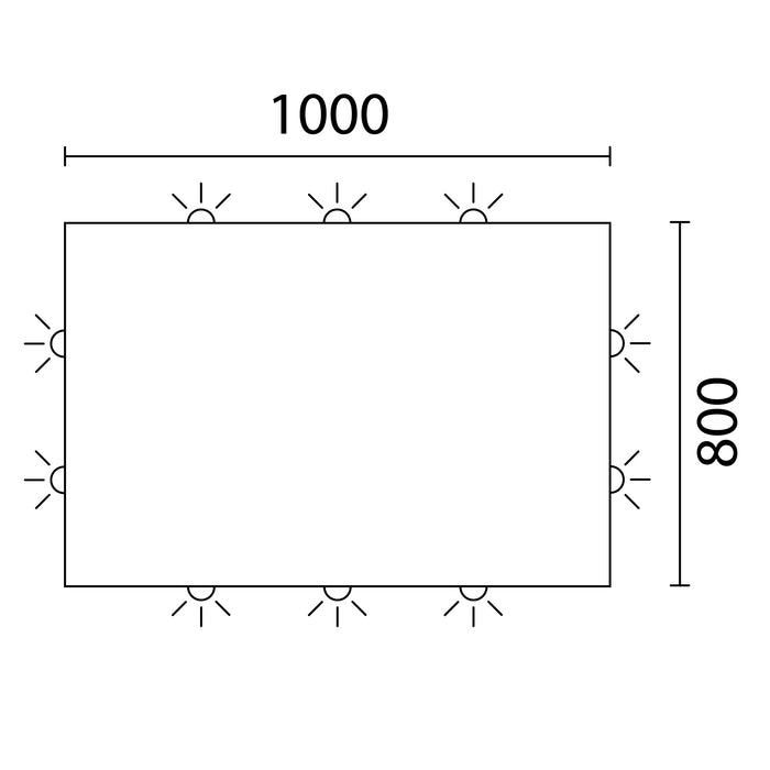 Lineabeta - Specchio LED Polaris 100x80cm luce ambientale con cornice grigia