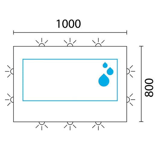 Lineabeta - Specchio LED Polaris 100x80cm con cornice grigia e antiappannamento