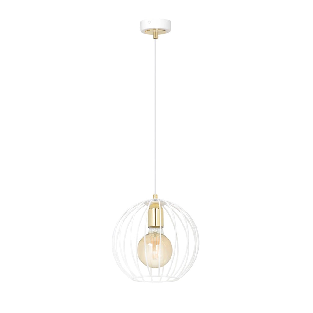 Sospensione Contemporanea Omoikane Acciaio Bianco 1 Luce E27 Ip20