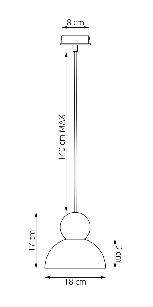 Lampada sospesa KAKI beige feltro legno 1xE27 Emibig
