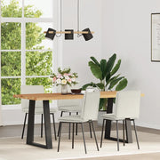Sedie da Pranzo 4 pz Crema in Velluto 3315353