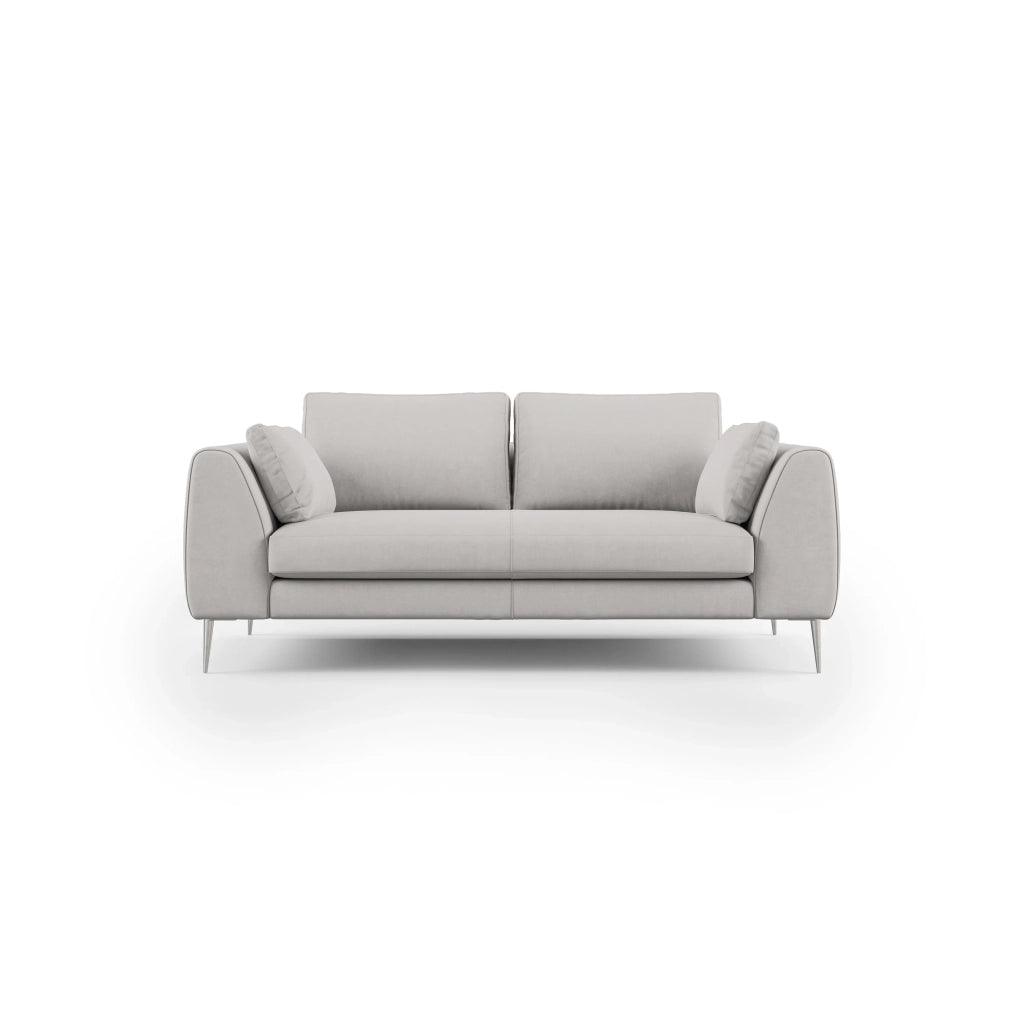 Plano Divano moderno in microfibra tecnica smacchiabile T11 216 cm grigio chiaro