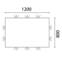 Lineabeta - Specchio LED Polaris 120x80cm luce ambientale con cornice grigia