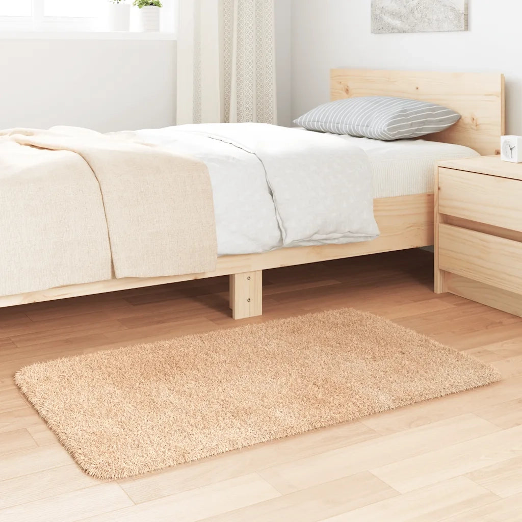 Tappeto Shaggy a Pelo Lungo NAVARRA Beige 60x100 cm poliestere 4102805