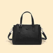Borsa a tracolla da donna in vera pelle nera