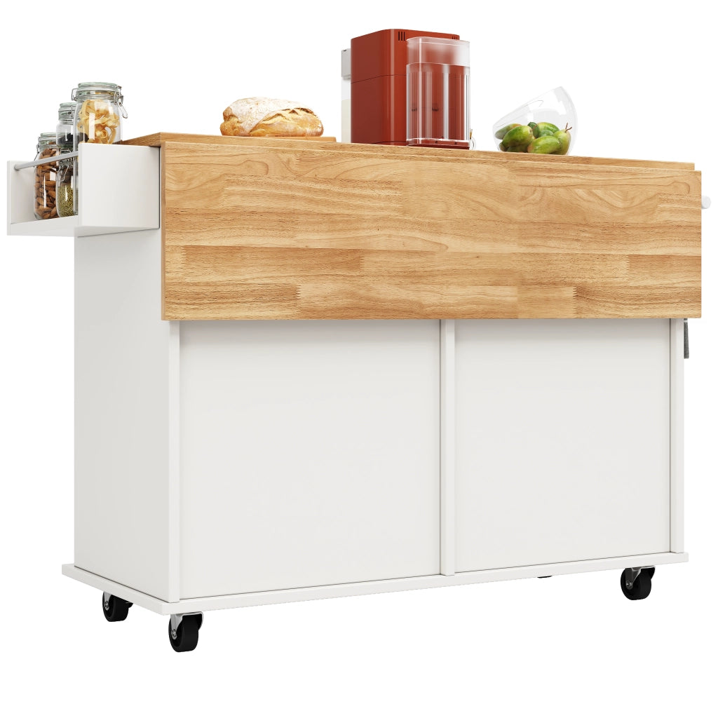Isola Cucina Multifunzionale ¨C MINIMAL ¨C Bianco, Legno, 106x50x90.5cm