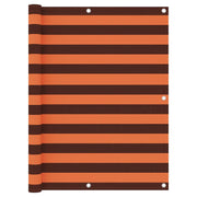 Paravento per balcone frangivista 120 x 400 cm tessuto Oxford arancione e marrone 02_0010314