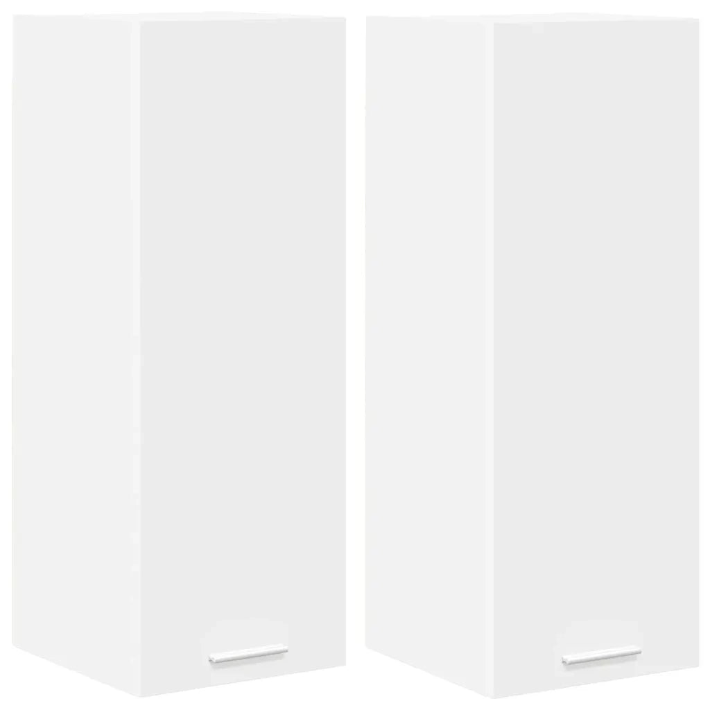 Armadio pensile 2 pcs Bianco 30 x 31 x 80 cm Legno multistrato