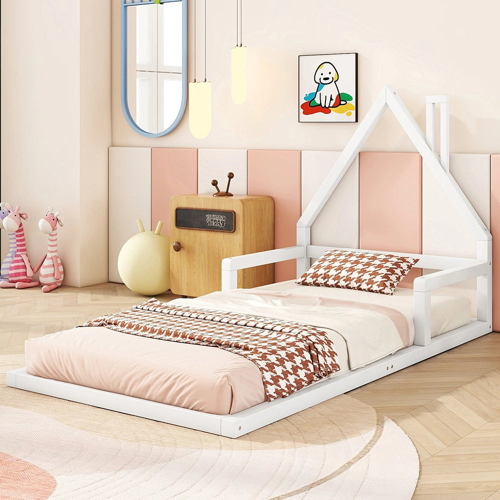 Letto a castello per bambini - Xylo - 90x200 cm - Pin massif bianco