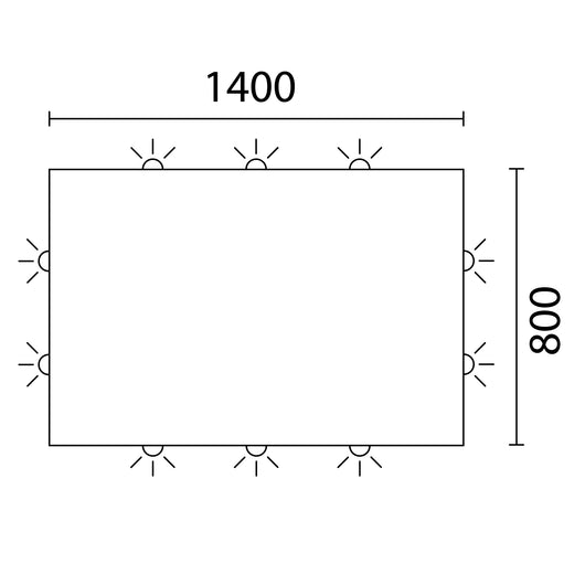 Lineabeta - Specchio LED Polaris 140x80cm luce ambientale con cornice grigia
