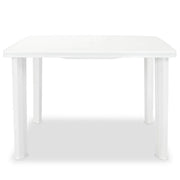 Tavolo da Giardino | Tavolino da esterno Bianco 101x68x72 cm in Plastica