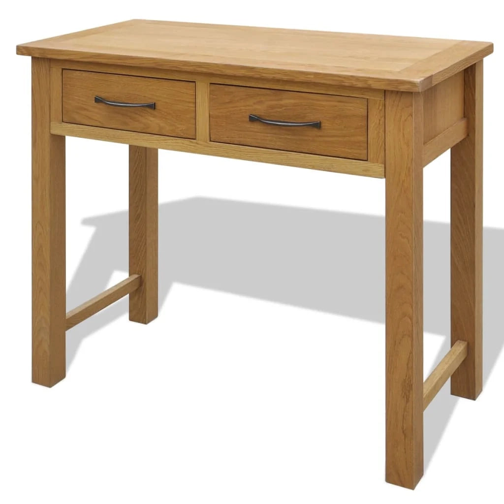 Toeletta tavolo da trucco di design mobili per camera da letto con sgabello legno massello di rovere 02_0006405