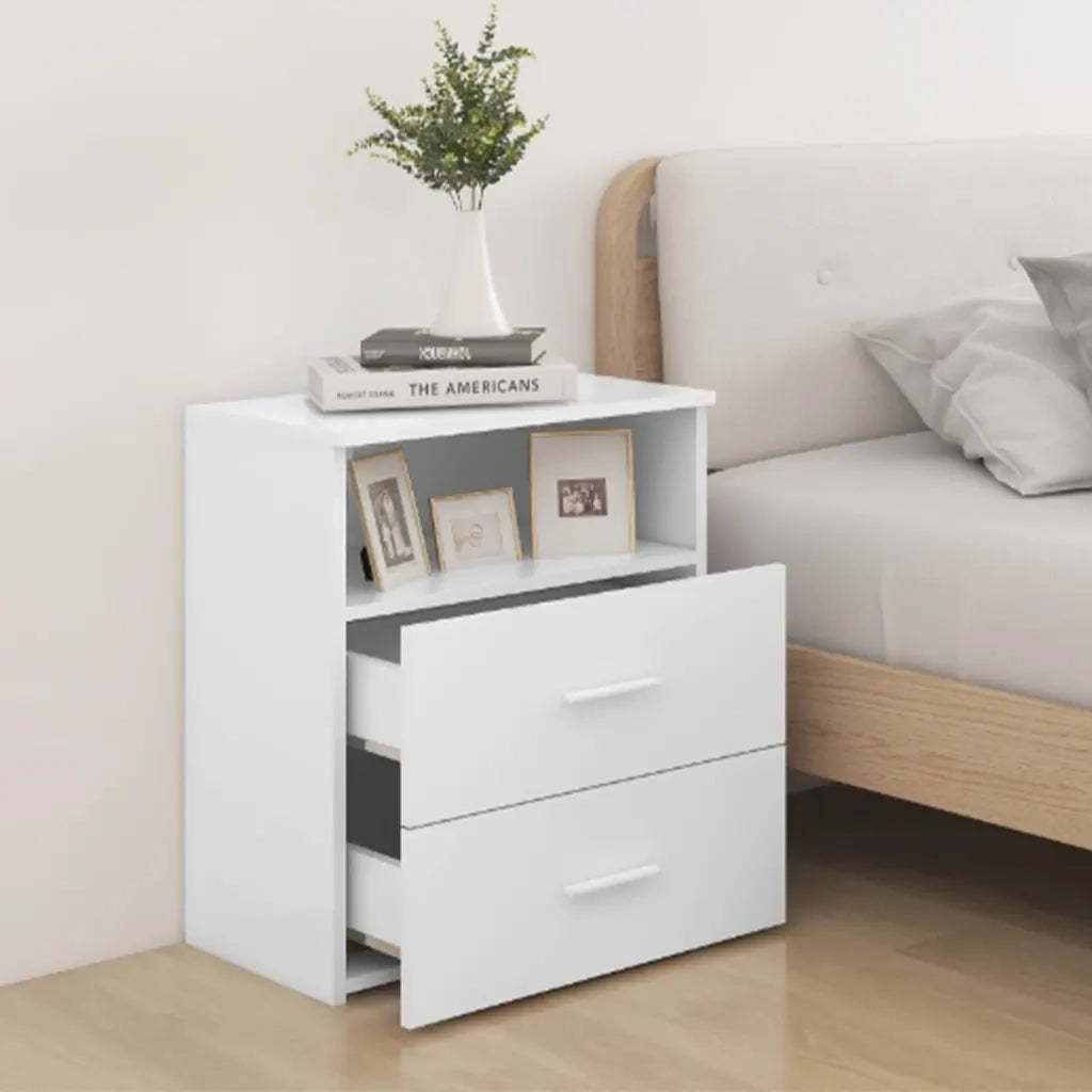 Comodino Bianco 50x32x60 cm 803272