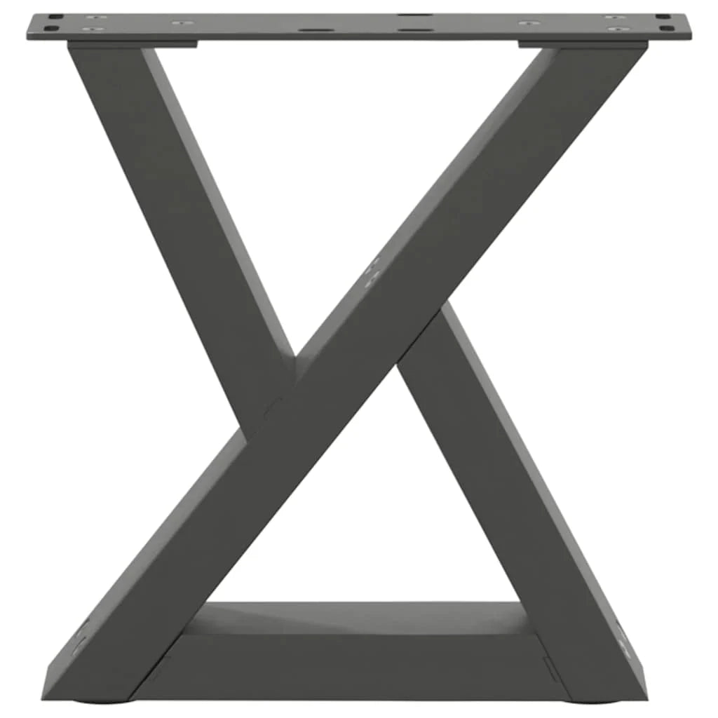 Set di 2 gambe regolabili per tavolino moderno 40 x 31 cm in acciaio antracite 02_0056968