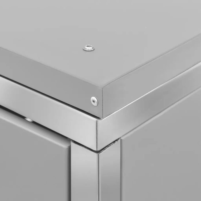 Copribidone per Spazzatura Triplo 207x77,5x115 cm in Acciaio Inox cod mxl 53019