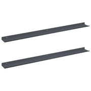 2 pz Mensola | Ripiano | Scaffale sospesa Antracite 100 x 9 x 2,5 cm Acciaio
