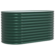 Fioriera rialzata moderna e minimalista per terrazza o giardino 160 x 80 x 81 cm acciaio verde 02_0058905