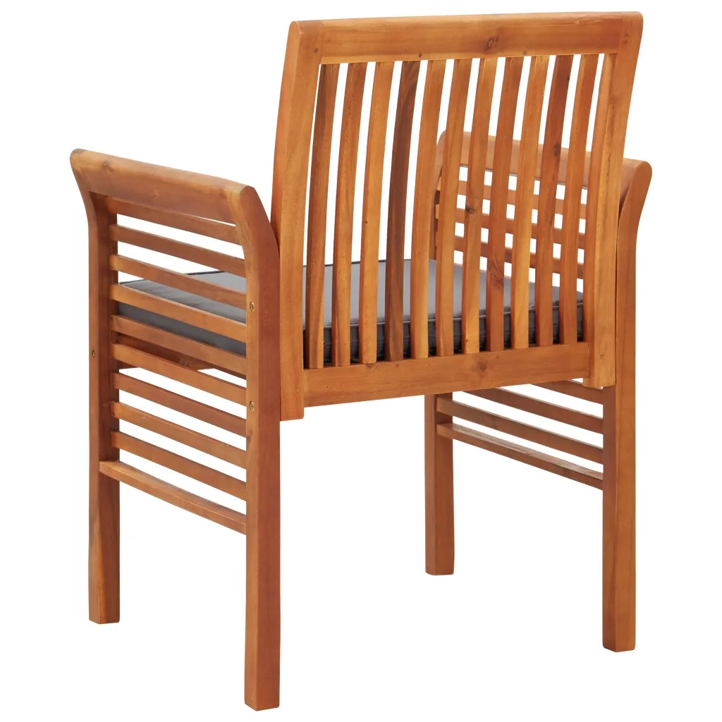Sedia da Pranzo per Giardino con Cuscino in Massello di Acacia 45969