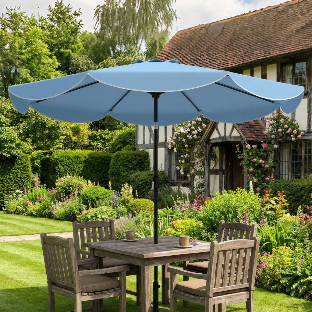 Ombrellone da Giardino ¨C zephmum ¨C 3 Posizioni Regolabili, ?270 cm, Azzurro
