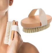 Borsetto secco per massaggi corpo con setole naturali al 100%, borsetto esfoliante per corpo, miglioratore della funzione linfatica, per uso esterno, contro la cellulite.