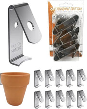 Supporti di Pianta per Esterno - 12 pezzi - Supporto per Pianta in Acciaio Inossidabile per Muro - Regge Piantine da 5" a 8" - Standard Pianta