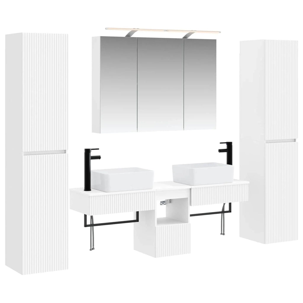 Set di mobili per il bagno 6 pcs Bianco 3407191