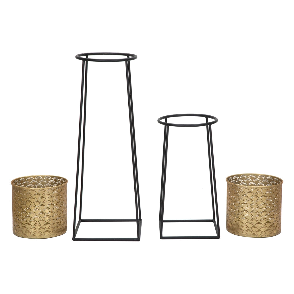 Tikal, Vaso set 2 Vasi, Portavasi Rimovibili, oro