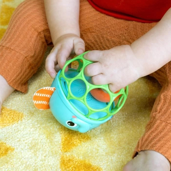Sonaglio musicale luminoso - BRIGHT STARTS - Giggle & Glow - Giocattolo elefante - Oball facile da impugnare - Neonato+ - Unisex