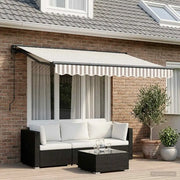 Tenda retrattile Grigio chiaro e bianco 3 x 2,5 m 3425913