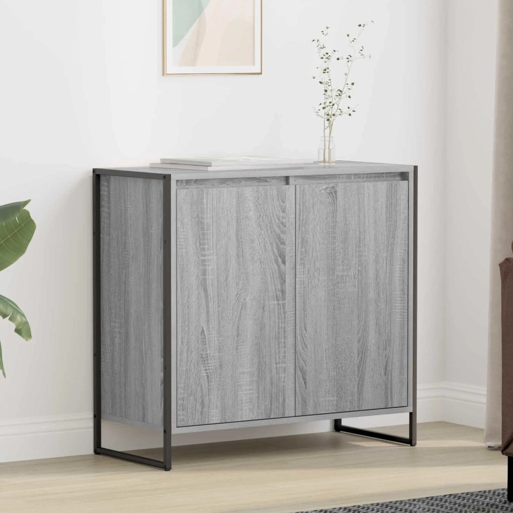 Mobile laterale Grigio Sonoma 79 x 36 x 75 cm Legno multistrato