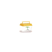 Trade Shop - Acquario Vaschetta Pesci Tartarughe Coperchio Maniglia Presa Aria 21x13.5x14 Cm -