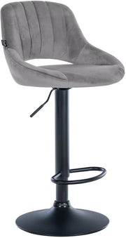 Sgabello da bar Milet velluto nero 4