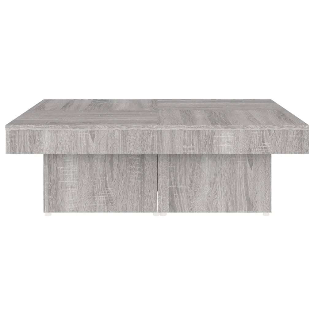 Tavolino da Salotto-Tavolino da soggiorno-Tavolo Grigio Sonoma 90x90x28 cm Legno Multistrato 798788