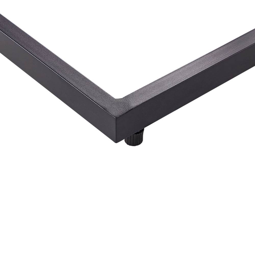 Tavolino da giardino Piano in legno plastico chiaro Struttura in alluminio nero