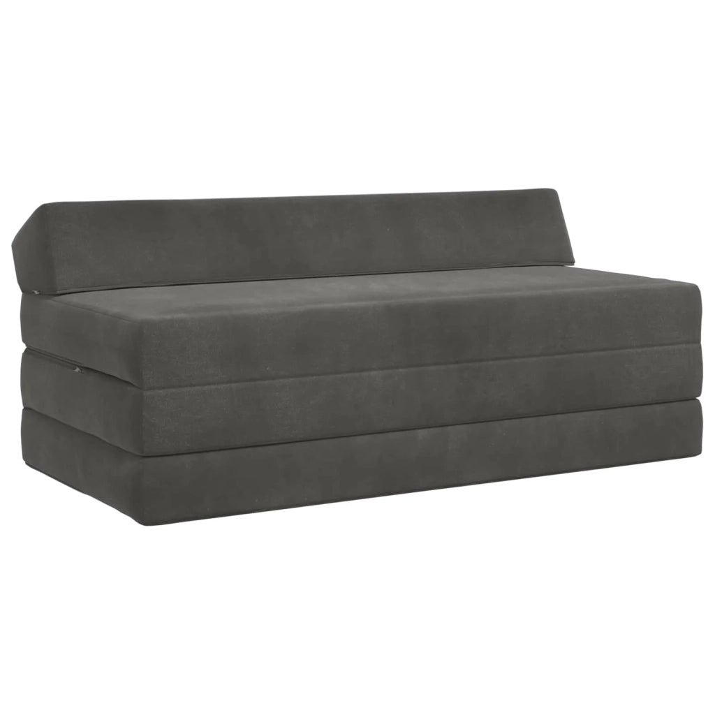 Divano Letto Pieghevole Grigio Scuro 120 x 60 x 49 cm Tessuto