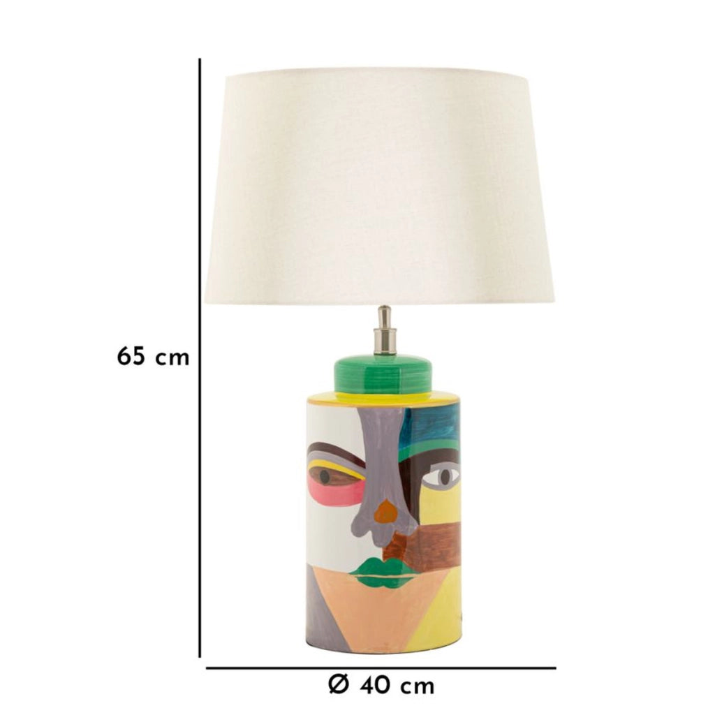 Lampada da Tavolo Astratto, Multicolore, Ceramica, 40x40x65 cm
