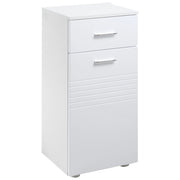 Mobile Bagno 1 Anta 1 Cassetto 35x30x77,5 cm in Legno Bianco