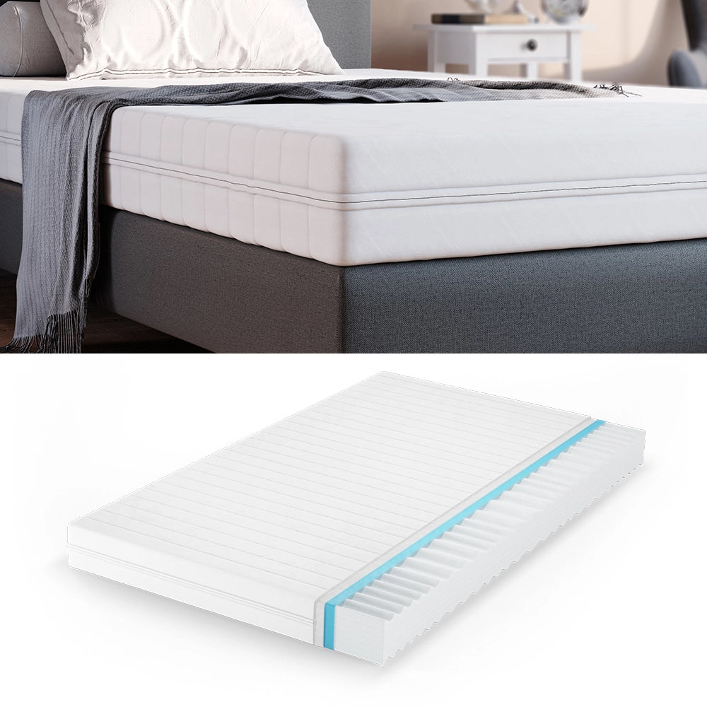 Vitalispa Materasso in schiuma fredda Bianco 120 x 200 cm H2 grado di durezza, 7 zone