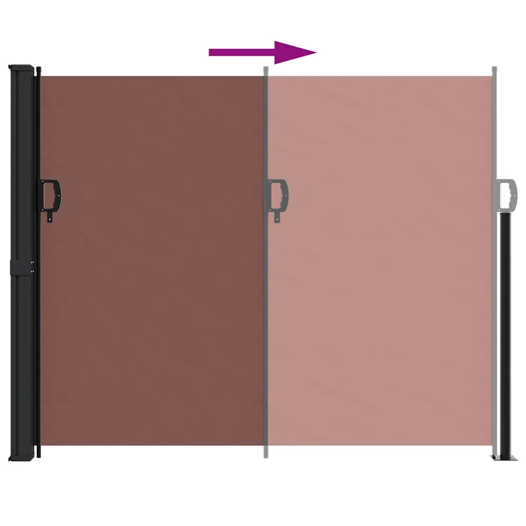 Tenda da Sole Laterale Retrattile Marrone 160x500 cm