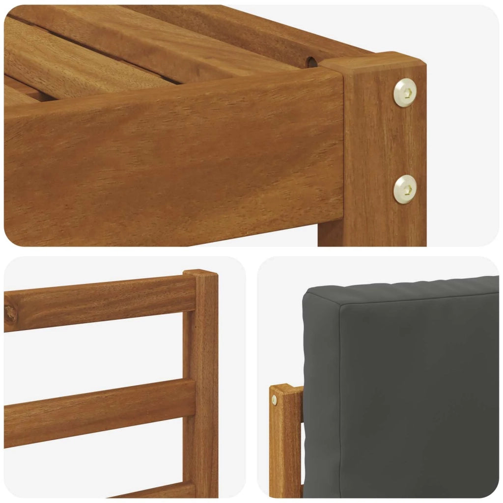 Set di divani da esterno con cuscino 7 pcs Naturale e Antracite 3366695