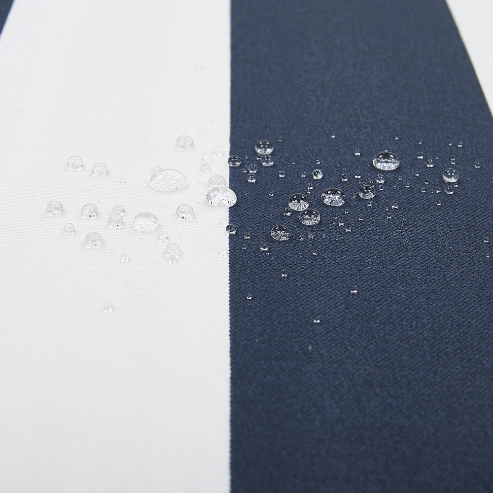 Cuscino di seduta per sedia da giardino Tessuto resistente all'acqua a righe bianche e blu navy