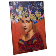Quadro dipinto a mano con rilievo rosso 90x120x3h
