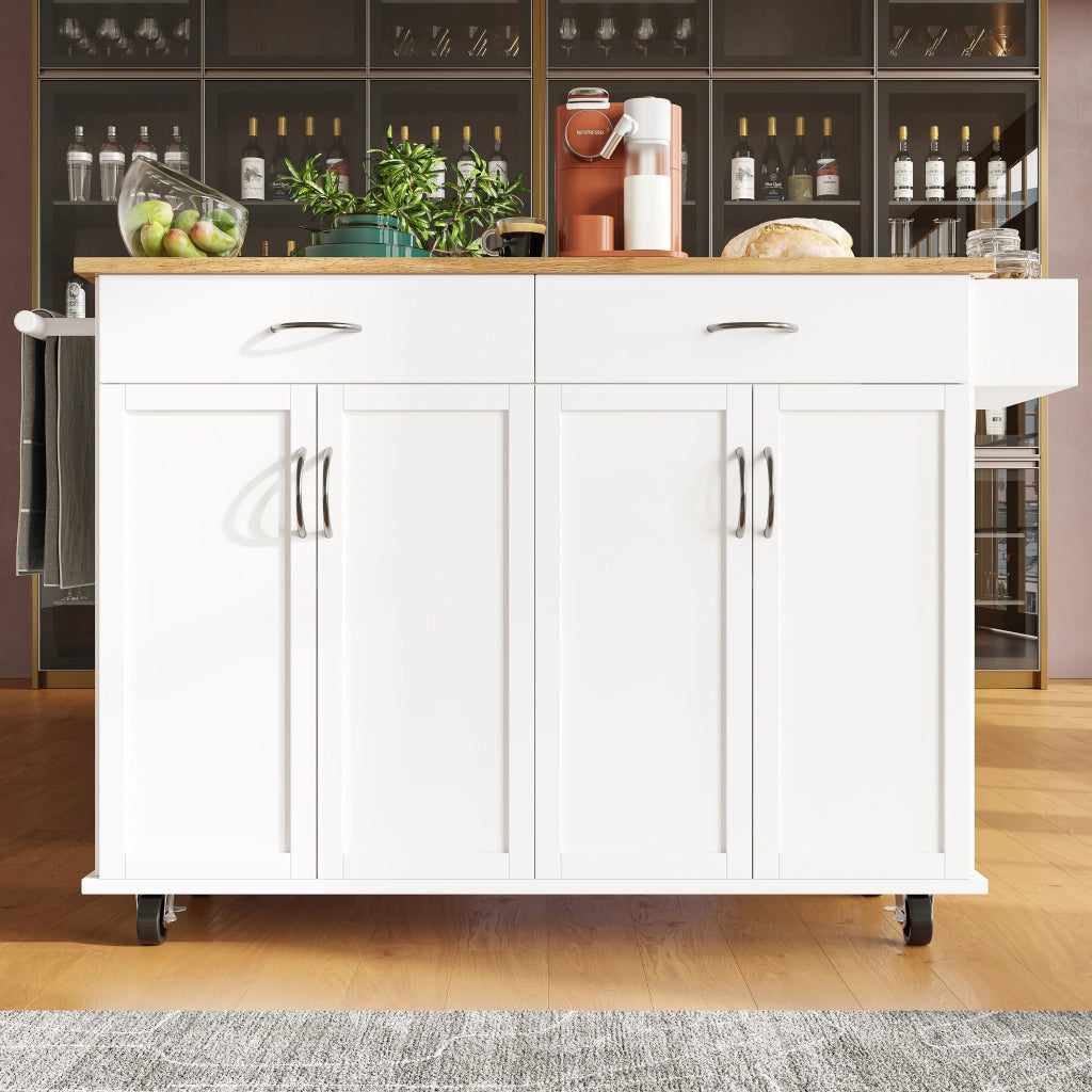 Isola Cucina Multifunzionale ¨C MINIMAL ¨C Bianco, Legno, 106x50x90.5cm